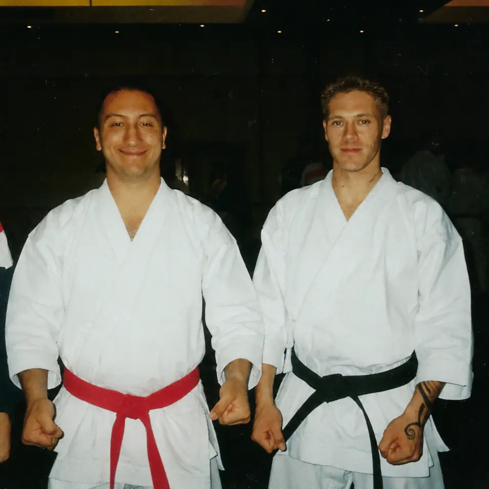 Olgun Tiltay learning kumite from Chris Brummitt Karate [1st Dan]